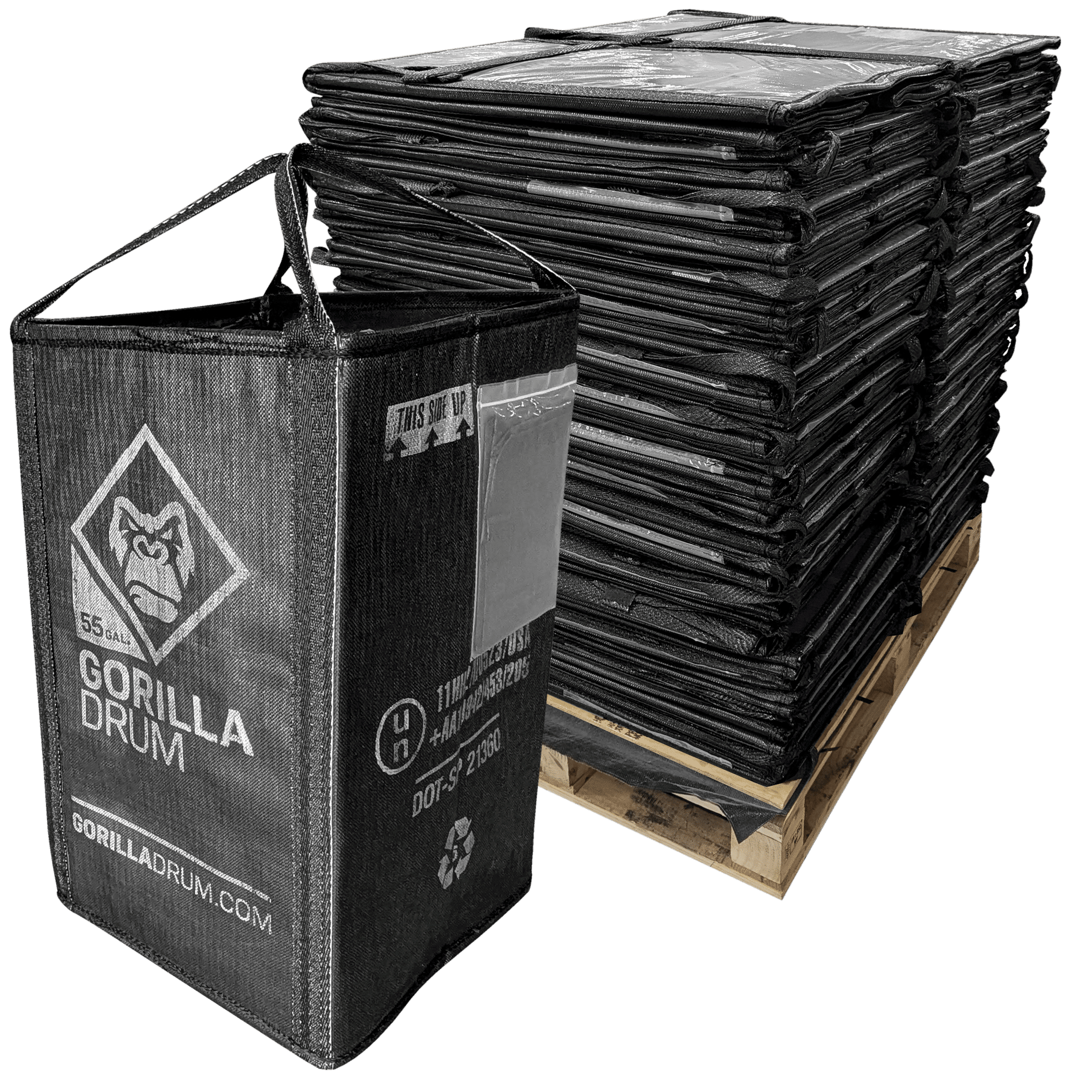 Gorilla Diaper Setup on a Green Compactor Receiver Box