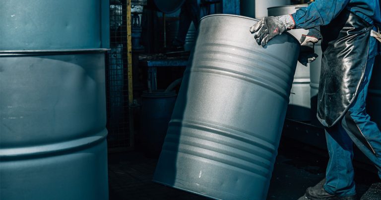 How heavy is a 55 gallon drum full of liquid?