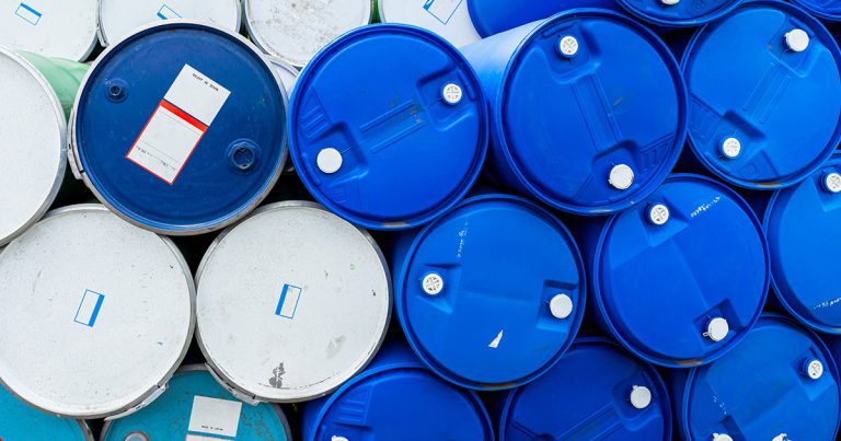 What are 55 gallon plastic drums used for?