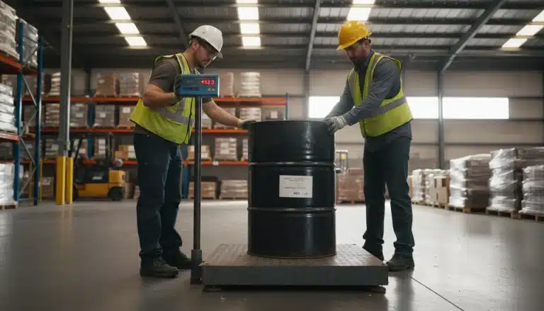 How heavy is a 55 gallon steel drum?