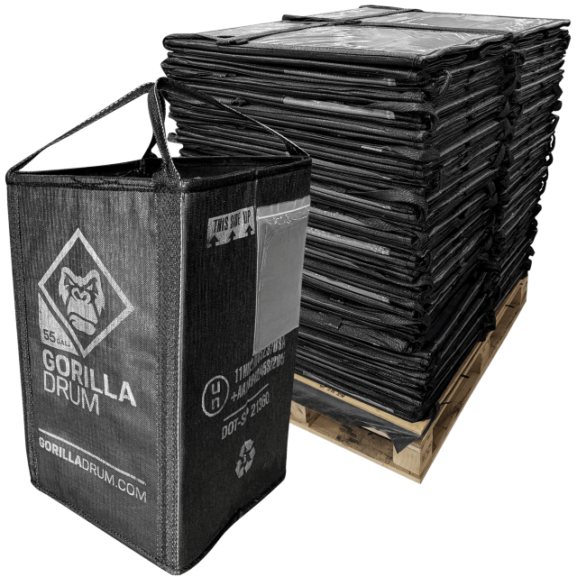 Gorilla Diaper Setup on a Green Compactor Receiver Box